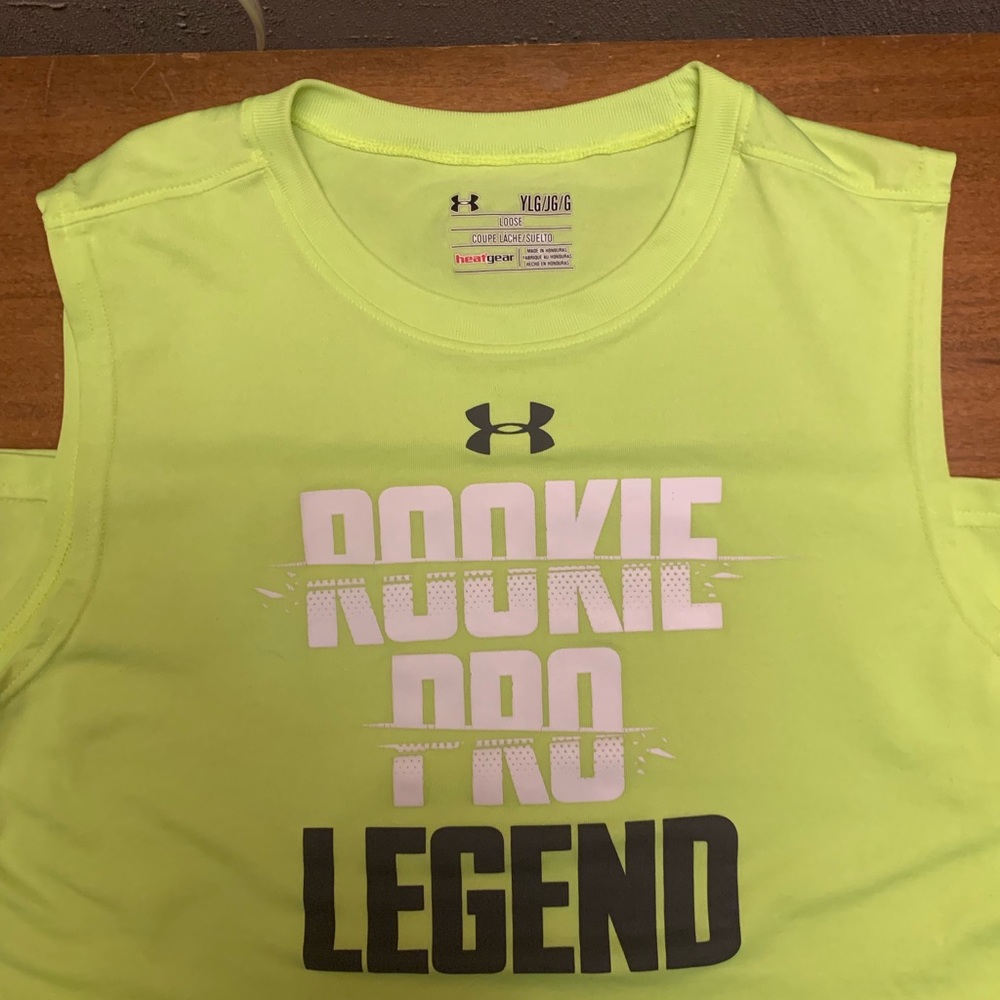 Two under armour boys tank tops